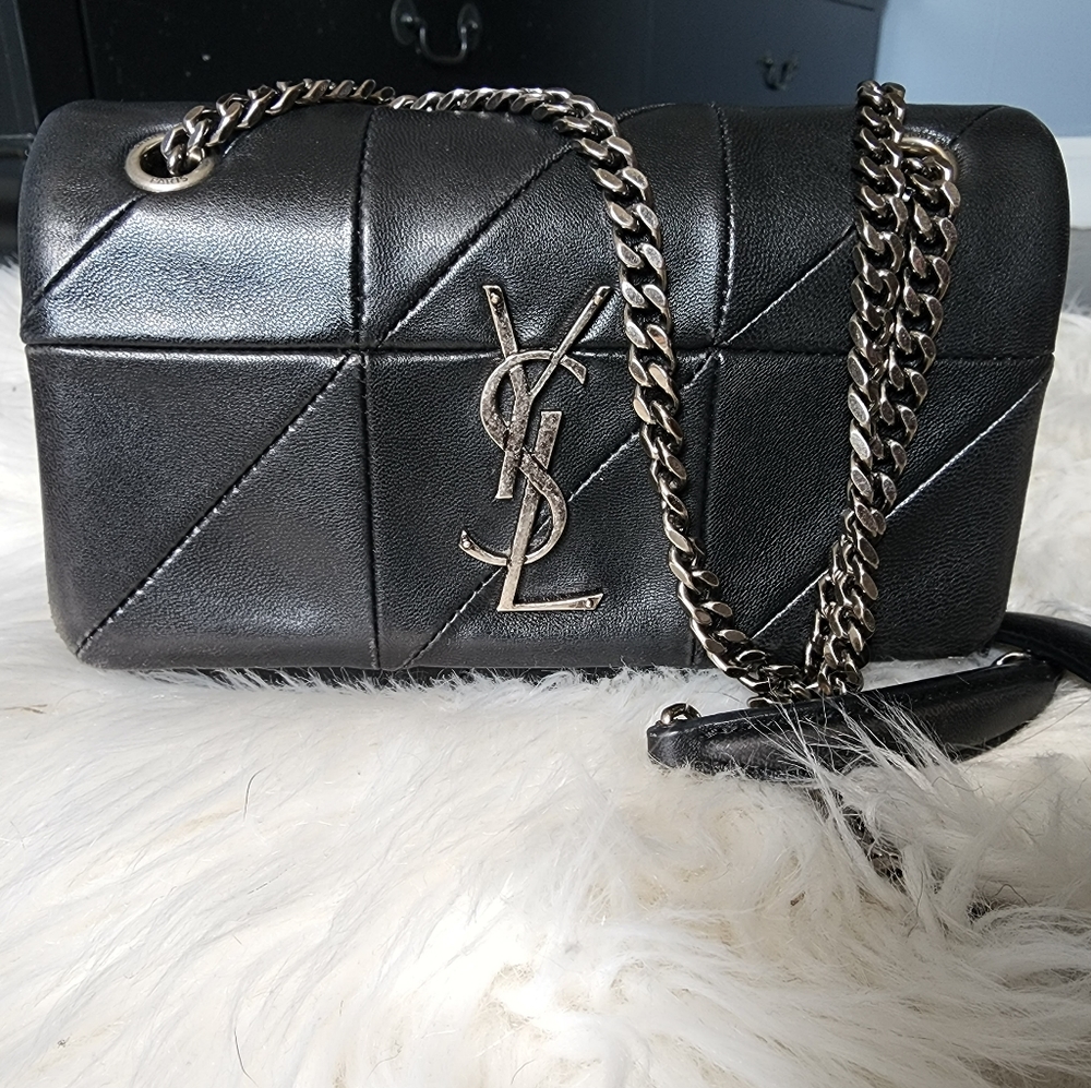 ❌️SOLD❌️ YSL /Saint Laurent Jamie Small Black Lambskin Leather Shoulder Bag